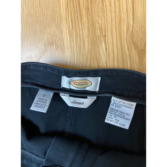 Talbots Black Jeans Size 12 Womens Cropped Pants Trousers Wide Leg Comfort - Picture 3 of 8